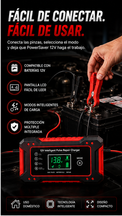 PowerSaver12V - Cargador De Baterias Para Auto