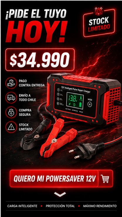 PowerSaver12V - Cargador De Baterias Para Auto
